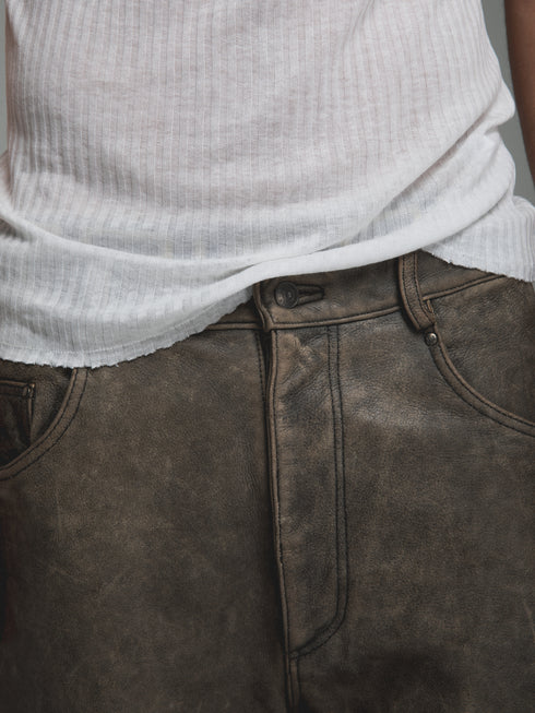 Leather Biker Pants